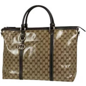 Gucci GG Crystal 2way Shoulder Bag Canvas Brown